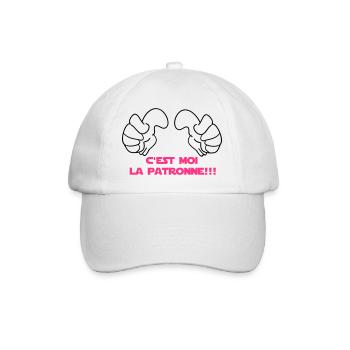 C'EST MOI La PATRONne - Casquette classique - blanc/blanc - Devant