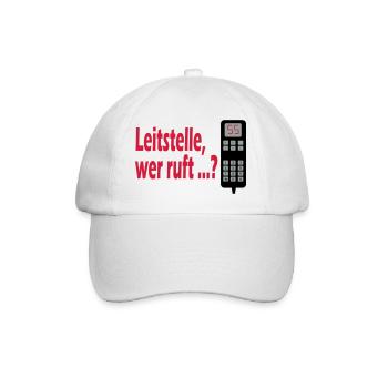 Leitstelle wer ruft? - Baseballkappe - Weiß/Weiß - Vorne