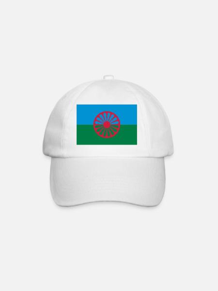 Drapeaux des Roms (V) - Casquette classique - blanc/blanc
