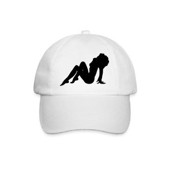 Naked Girl Silhouette - Baseball Cap - white/white - Front