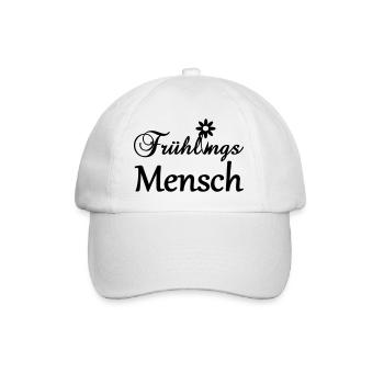 Frühlingsmensch Geschenk - Baseballkappe - Weiß/Weiß - Vorne