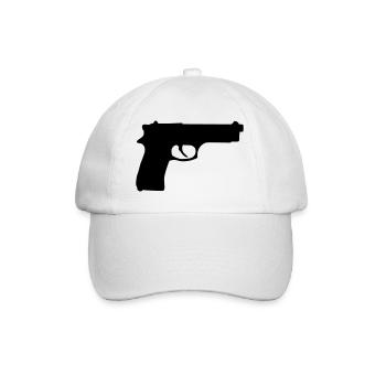 Gun - Baseball Cap - white/white - Front