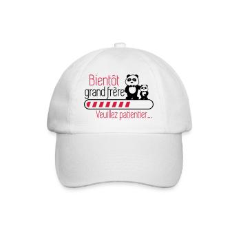 Bientôt grand-frère - Futur frère - Grand frèr - Casquette classique - blanc/blanc - Devant