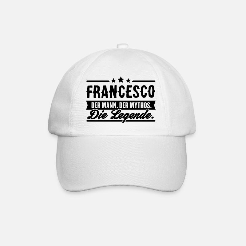 Man Myth Legend Francesco - Baseball Cap - white/white