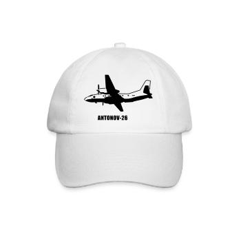 antonov26 - Baseball Cap - white/white - Front