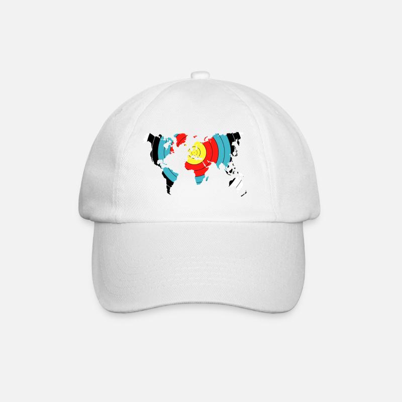 Archery World Map - Baseball Cap - white/white