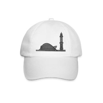 Leuchtturm Warnemünde 2 - Baseballkappe - Weiß/Weiß - Vorne