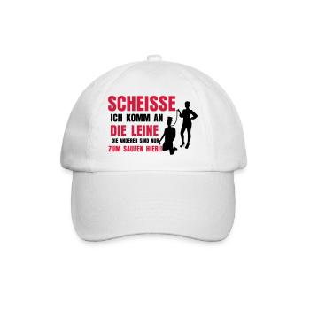 SCHEISSE ICH KOMM AN DIE - Baseballkappe - Weiß/Weiß - Vorne