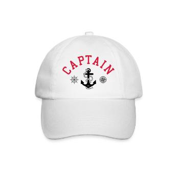 Captain Anker Steuer Kompass 3C - Baseballkappe - Weiß/Weiß - Vorne