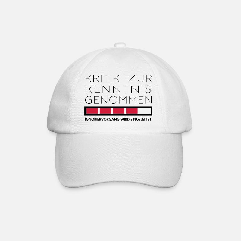 Nicht kritikfähig - Baseballkappe - Weiß/Weiß