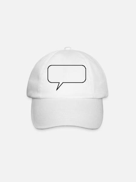 Sprechblase - Baseballkappe - Weiß/Weiß
