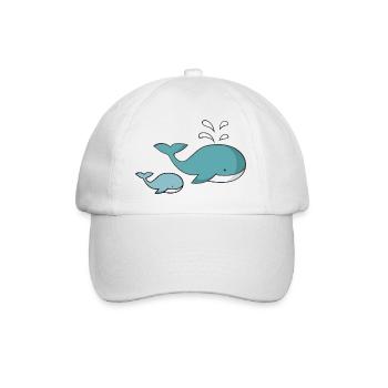 Wal - Baseballkappe - Weiß/Weiß - Vorne