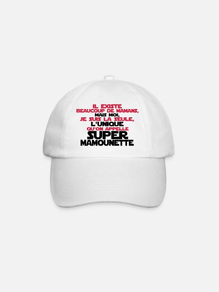 super mamounette la seule - Casquette classique - blanc/blanc