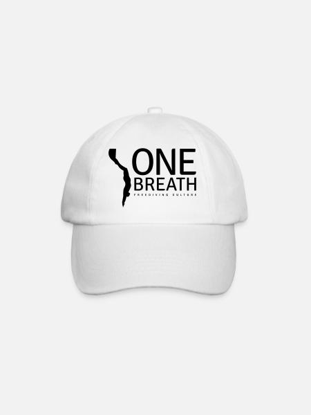One Breath (custom color) Freediving Culture - Baseball Cap - white/white