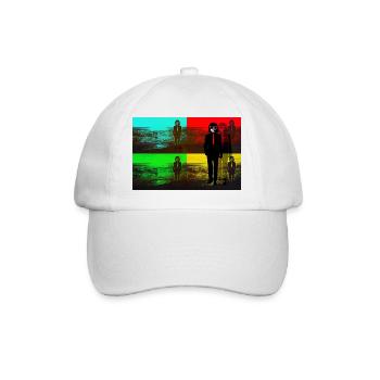 beach pop art - Baseballkappe - Weiß/Weiß - Vorne