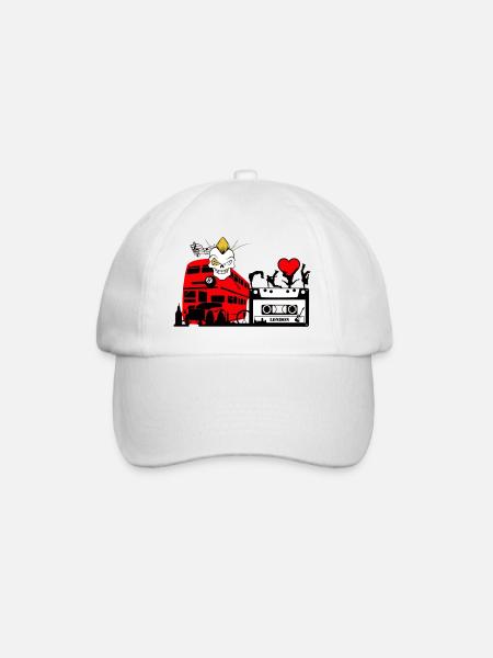 london - Baseball Cap - white/white