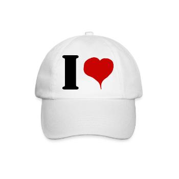 i love - Casquette classique - blanc/blanc - Devant