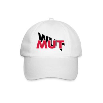 Mut hilft gegen Wut - Baseballkappe - Weiß/Weiß - Vorne