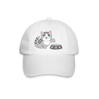 chat affamé - Casquette classique - blanc/blanc - Devant