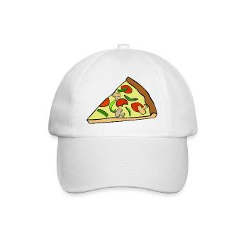 Pizza Pizzastück - Casquette classique - blanc/blanc - Devant