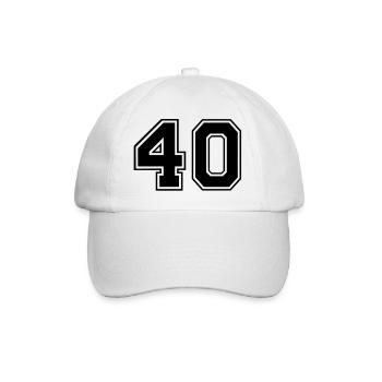 40 - Baseball Cap - white/white - Front