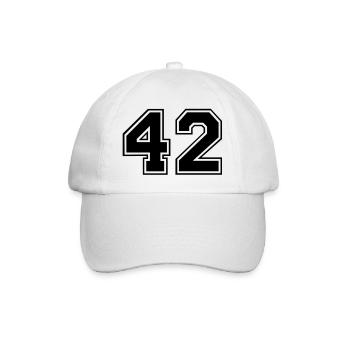 42 - Baseball Cap - white/white - Front