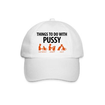 Les choses que vous pouvez faire avec une chatte. - Casquette classique - blanc/blanc - Devant