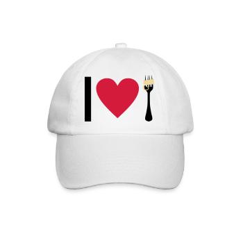 I love Pasta - Casquette classique - blanc/blanc - Devant