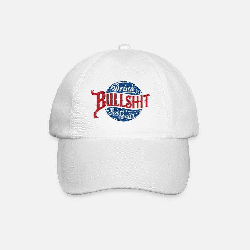 BULLSHIT T-Shirts - Baseballkappe - Weiß/Weiß