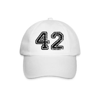 42 - Baseball Cap - white/white - Front