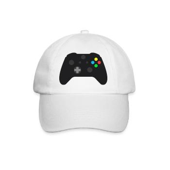 Dark Gamepad Neon Buttons - Baseball Cap - white/white - Front