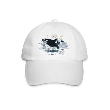 Killer whale - Baseball Cap - white/white - Front