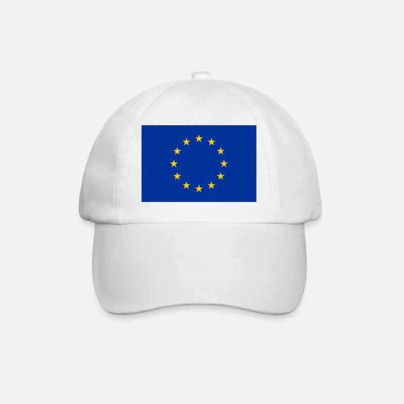 Europa - Baseballkappe - Weiß/Weiß