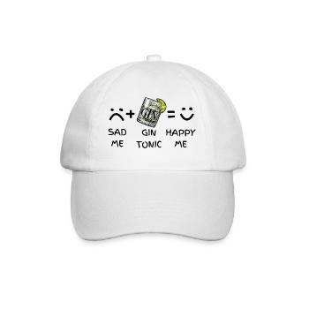 Triste moi (triste) + Gin Tonic = Happy Me - Casquette classique - blanc/blanc - Devant