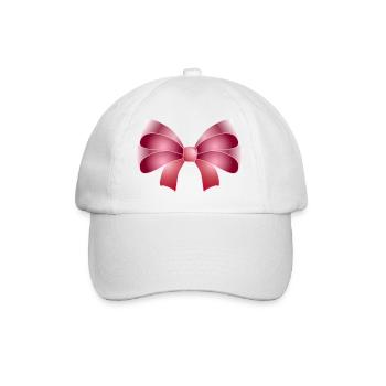 Elegant bow in pink - Baseball Cap - white/white - Front