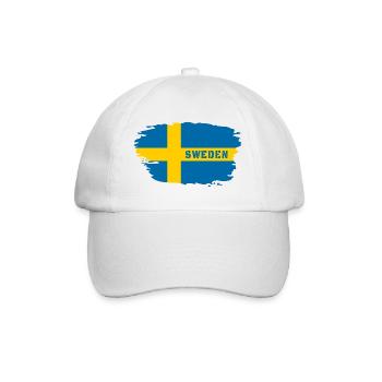 Sweden Flag / Gift Scandinavia Stockholm - Baseball Cap - white/white - Front