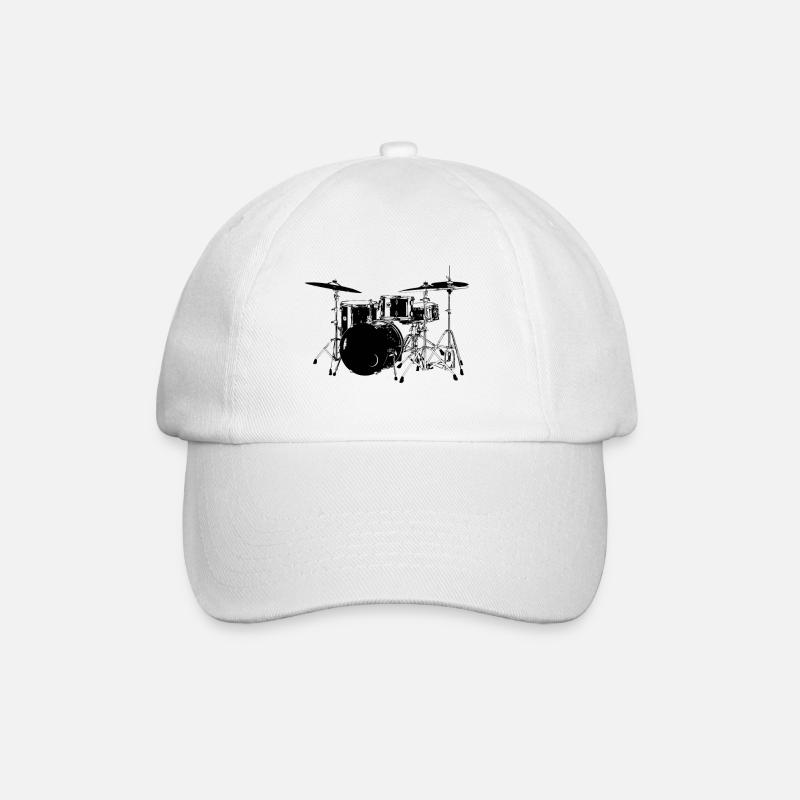 DRUM KIT - Casquette classique - blanc/blanc