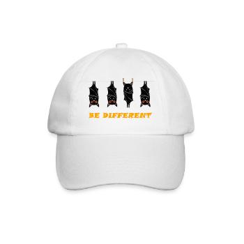 BE DIFFERENT - Baseball Cap - white/white - Front