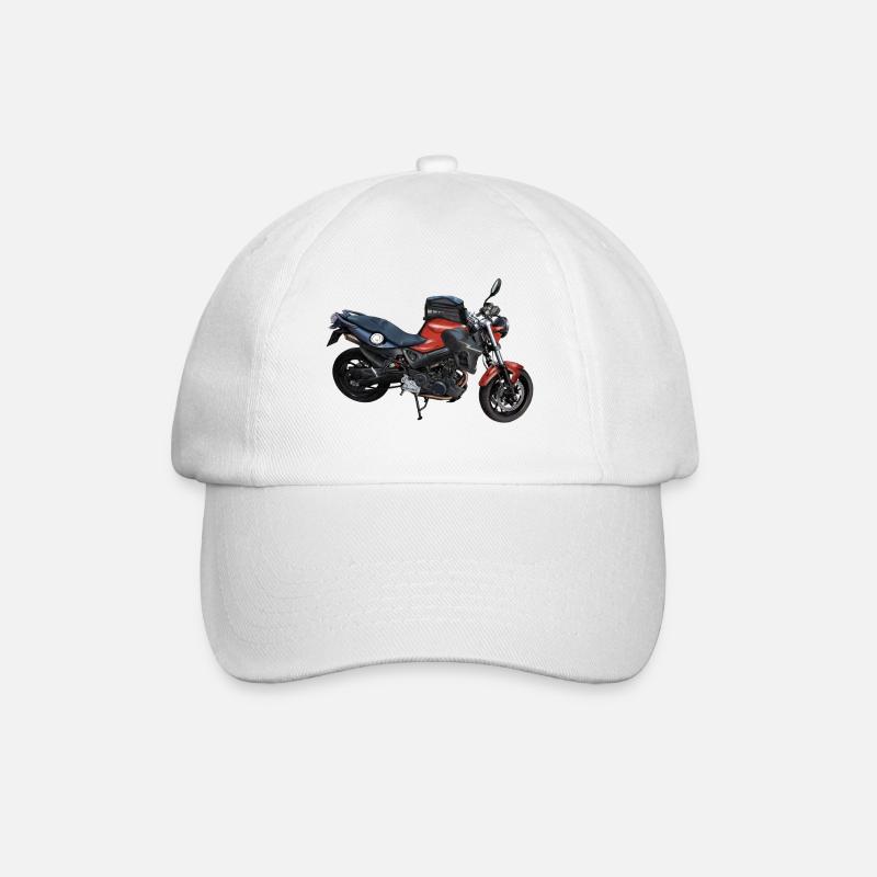 Motorrad - Baseballkappe - Weiß/Weiß