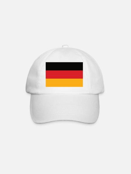 Germany Tricolor Flag - Baseball Cap - white/white