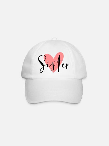 Soeur Coeur Soeur Coeur Chers frères et soeurs - Casquette classique - blanc/blanc