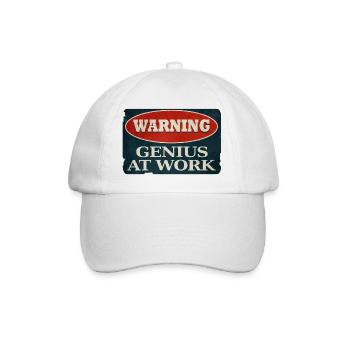 Genius AT Work - Baseball Cap - white/white - Front