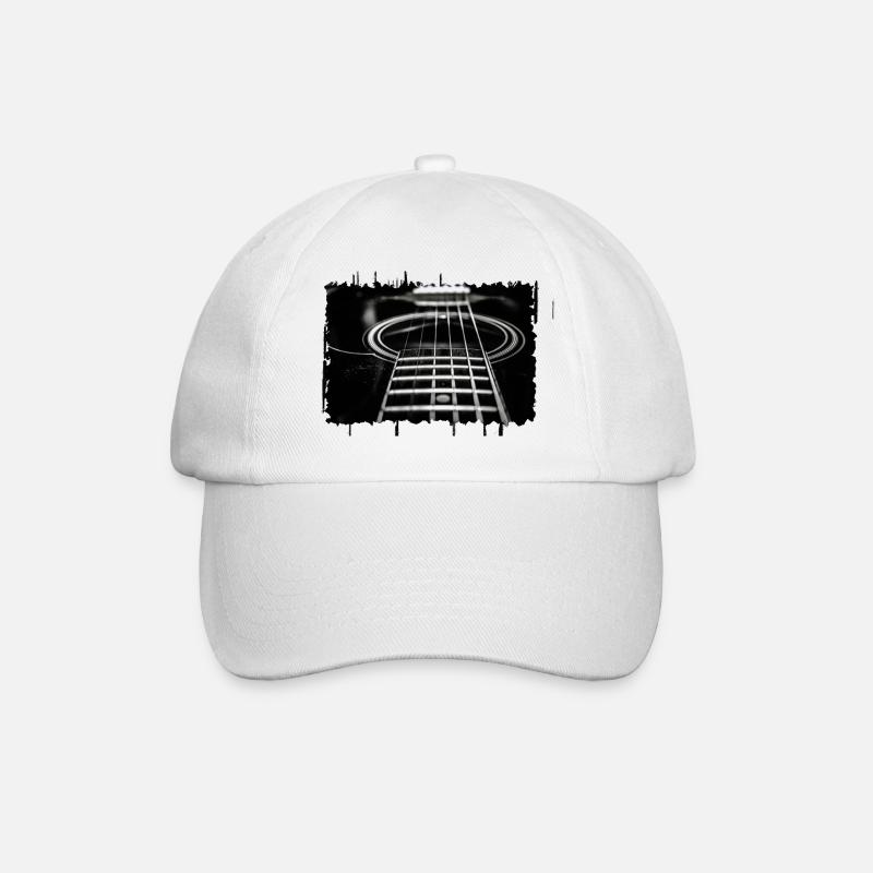 Guitare acoustique - Casquette classique - blanc/blanc