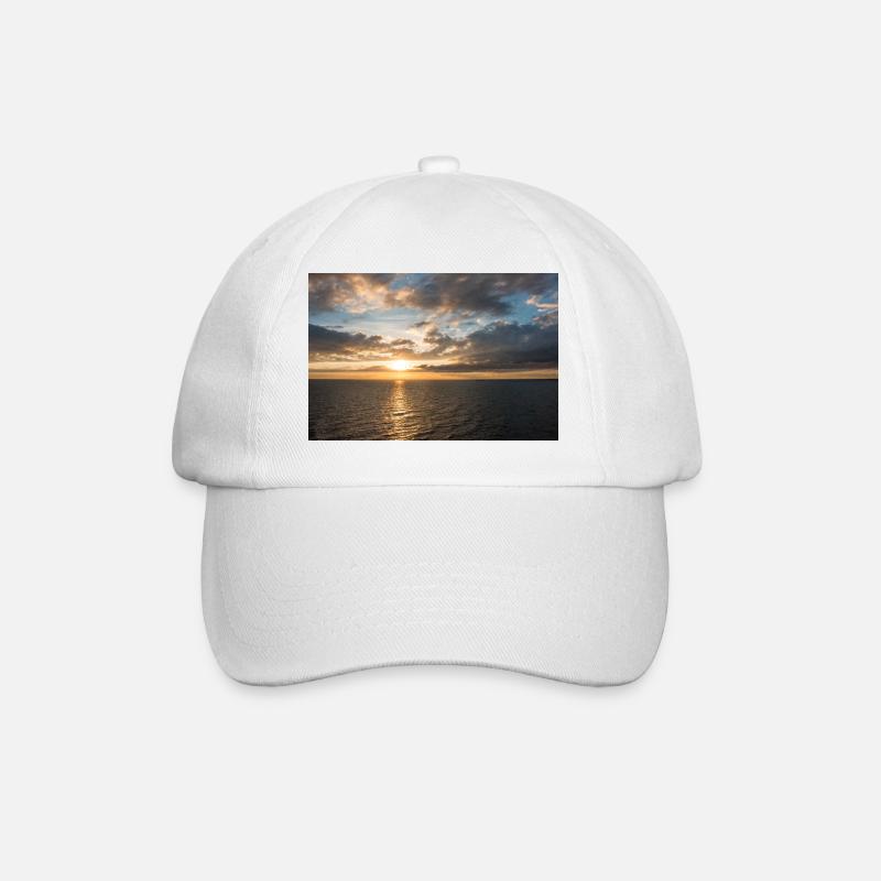 Sonnenuntergang auf dem Meer - Baseballkappe - Weiß/Weiß