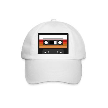 Music Cassette Audio Cassette Radio Music Retro - Baseball Cap - white/white - Front