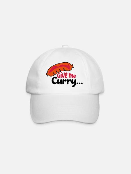 currywurst - Baseballkappe - Weiß/Weiß