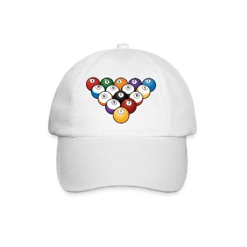 Billard - Baseballkappe - Weiß/Weiß - Vorne