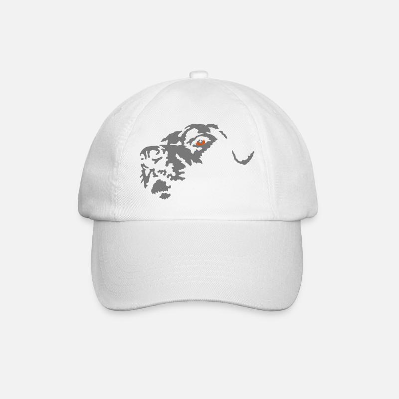 Katze - Baseballkappe - Weiß/Weiß