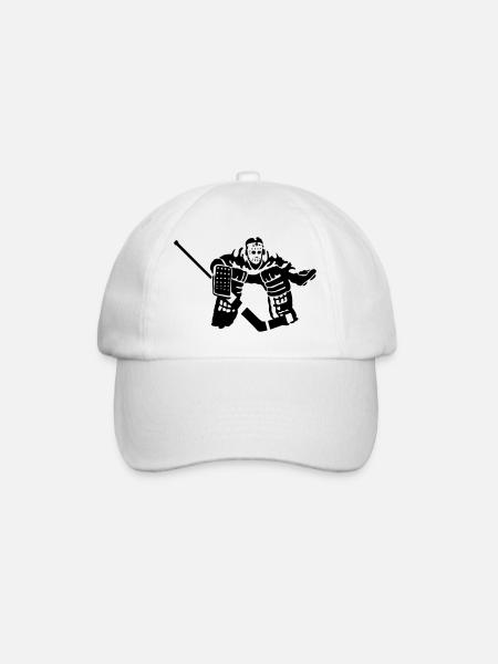 Eishockey goalkeeper - Baseballkappe - Weiß/Weiß