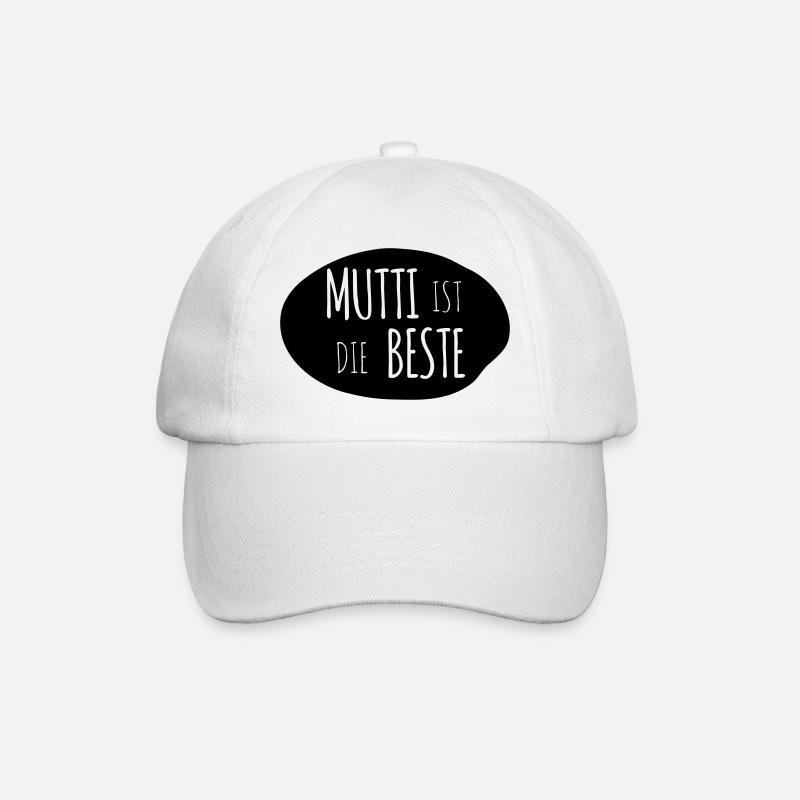 Mutti ist die Beste 1c - Baseballkappe - Weiß/Weiß